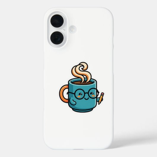 かわいいメガネのコーヒーマグ Case-Mate iPhoneケース (裏面)
