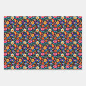 かわいいメキシカンフィエスタの花 ラッピングペーパーシート (正面2)