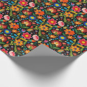 かわいいメキシカンフィエスタの花 ラッピングペーパー (角)