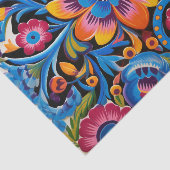 かわいいメキシコのタイル模様 薄葉紙 (詳細)