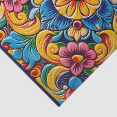 かわいいメキシコのタイル模様 薄葉紙 (詳細)