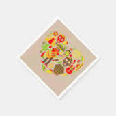 かわいいメキシコのディナーパーティー スタンダードカクテルナプキン (角)