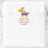 かわいいメキシコのピナタありがとう子供の誕生日パーティー ラウンドシール (バッグ)