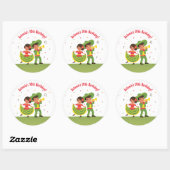 かわいいメキシコのフィエスタヒスパニックキッズパーティーシール ラウンドシール (シート)