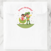 かわいいメキシコのフィエスタヒスパニックキッズパーティーシール ラウンドシール (バッグ)