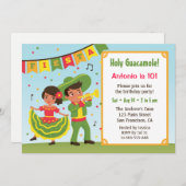かわいいメキシコのフィエスタヒスパニック子供の誕生日パーティー 招待状 (正面/裏面)