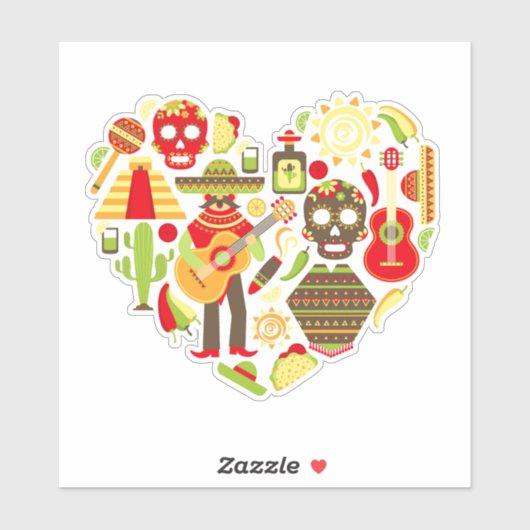 かわいいメキシコの芸術 シール (シート)