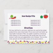 かわいいメキシコの食豆ファートクックブックのレシピカード 招待状 (裏面)