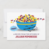 かわいいメキシコの食豆ファートクックブックのレシピカード 招待状 (正面)