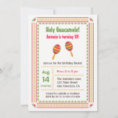 かわいいメキシコフェスタのラテンアメリカ系の子供の誕生日のパーティー 招待状 (裏面)