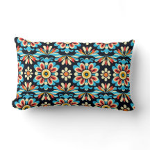 かわいいメキシコフォークパターン装飾用クッション