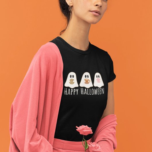 かわいいメキシコ幽霊とコンチャスハロウィーンTシャツ Tシャツ