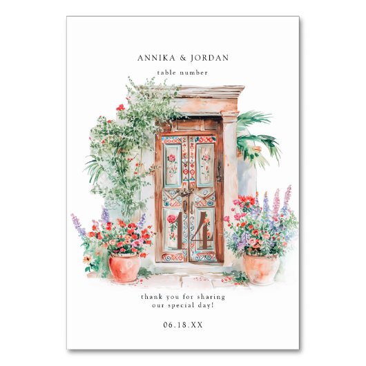 かわいいメキシコ フロントドア | テーブルナンバーカード テーブルナンバー (裏面)