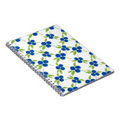 かわいいメッシー切り出しブルーベリーのシームレスなパターン ノートブック (右側)