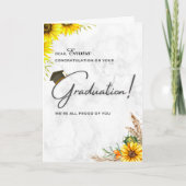 かわいいメッセージおめでとう卒業フローラ カード (正面)