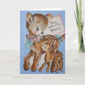 かわいいメッセージが付いているヴィンテージのBambiの母の日カード カード (正面)