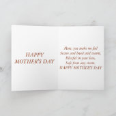 かわいいメッセージが付いているヴィンテージのBambiの母の日カード カード (内部)