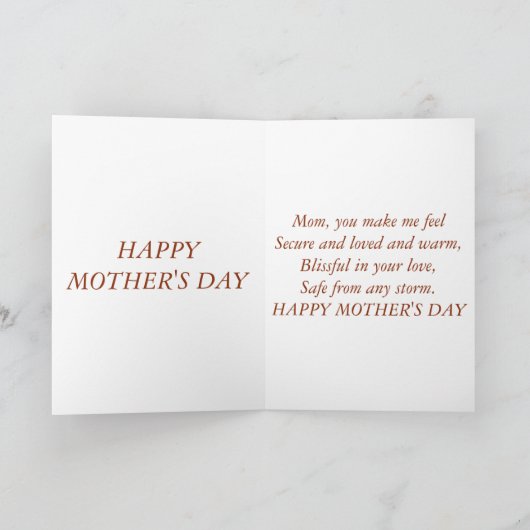 かわいいメッセージが付いているヴィンテージのBambiの母の日カード カード (内部)