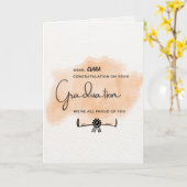 かわいいメッセージで卒業 カード (黄色い花)