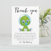 かわいいメッセージのベビーシャワー感謝カード 招待状 (スタンド正面)