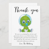 かわいいメッセージのベビーシャワー感謝カード 招待状 (正面/裏面)