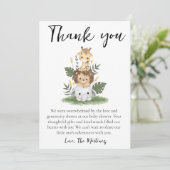 かわいいメッセージのベビーシャワー感謝カード 招待状 (スタンド正面)