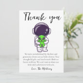 かわいいメッセージのベビーシャワー感謝カード 招待状 (スタンド正面)