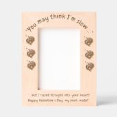 かわいいメッセージフローラカタツムリValentines Gift Wooden レーザー彫刻フレーム (正面)