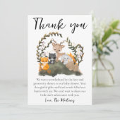 かわいいメッセージベビーシャワーサンキューカード 招待状 (スタンド正面)