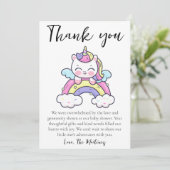 かわいいメッセージベビーシャワーサンキューカード 招待状 (スタンド正面)