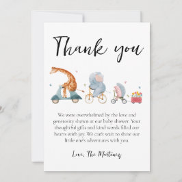 かわいいメッセージベビーシャワーサンキューカード 招待状