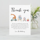 かわいいメッセージベビーシャワーサンキューカード 招待状 (スタンド正面)