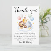 かわいいメッセージベビーシャワーサンキューカード 招待状 (スタンド正面)