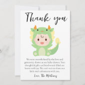 かわいいメッセージベビーシャワーサンキューカード 招待状 (正面)