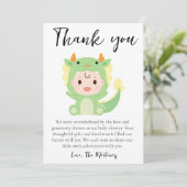 かわいいメッセージベビーシャワーサンキューカード 招待状 (スタンド正面)