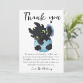 かわいいメッセージベビーシャワーサンキューカード 招待状 (スタンド正面)