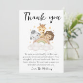 かわいいメッセージベビーシャワーサンキューカード 招待状 (スタンド正面)