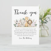 かわいいメッセージベビーシャワーサンキューカード 招待状 (スタンド正面)