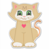 かわいいメリン子猫 シール (正面)