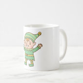 かわいいメリーエルフの落書き コーヒーマグカップ (正面右)