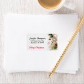 かわいいメリークリスマスの住所 ラベル (インサイチュ)