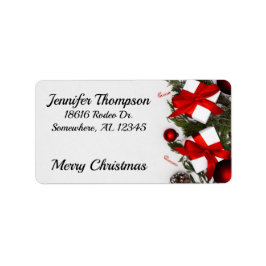 かわいいメリークリスマスの住所 ラベル