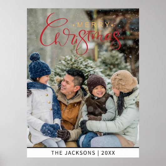 かわいいメリークリスマスの写真 ポスター (正面)