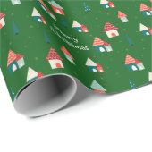 かわいいメリークリスマスの町 ラッピングペーパー (ロールコーナー)