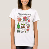 かわいいメリークリスマスの祭日 Tシャツ (正面)