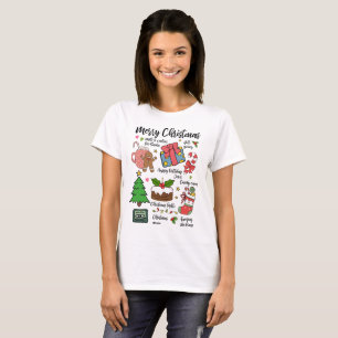 かわいいメリークリスマスの祭日 Tシャツ
