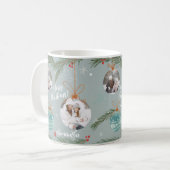 かわいいメリークリスマスイラストレーション名2枚の写真 コーヒーマグカップ (正面左)