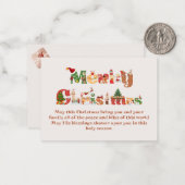 かわいいメリークリスマスカード ノートカード (正面/裏面インサイチュ)