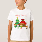 かわいいメリークリスマスキッズ Tシャツ (正面)