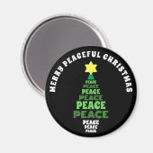 かわいいメリークリスマスグリーンピースの木 マグネット (正面/裏面)